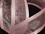 Органза 25мм нежно-розовая с атласным краем