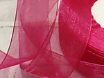 Органза 25мм темно-розовая