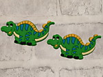Кабошон Динозавр зеленый