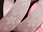 Лента репс.25мм (3157) Цветочки на нежно-розовом фоне