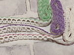 Кружево вязаное 10мм, набор 3 цвета