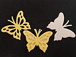 Бабочка (035) двойная маленькая светло-желтая